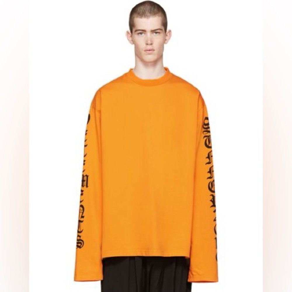 Vetements Pour Femme Tricots Demna Gvasalia Orange Long Sleeve N247-15